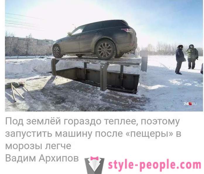 Síť narušený obraz z Čeljabinsku s podzemními garážemi