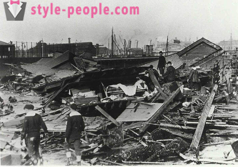 Historické záběry z povodní cukru v Bostonu