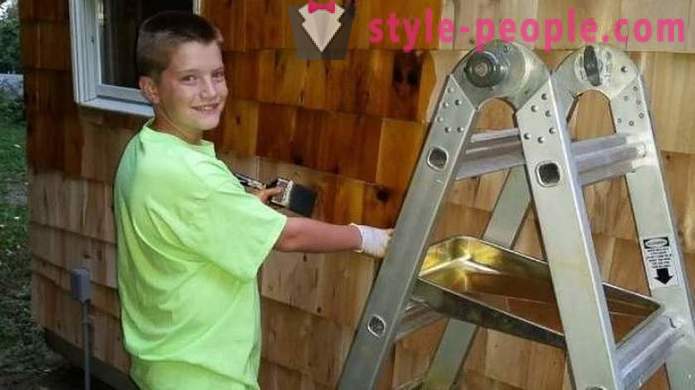 13-letý chlapec stavěl sebe dům