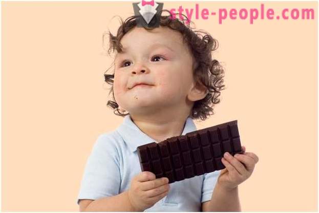 Dítě miluje čokoládu: použití dobrot