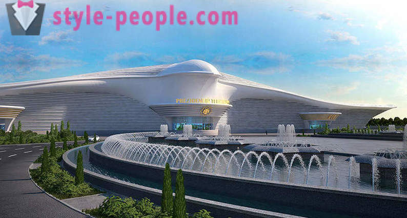 Turkmenistán otevřel na letišti v podobě letícího sokola