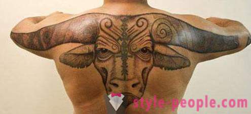 Tetování „Bull“ - hodnota kresba na těle