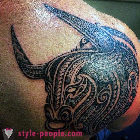 Tetování „Bull“ - hodnota kresba na těle