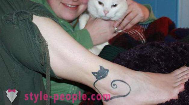 Tetování na noze kočka: fotografii, je hodnota,