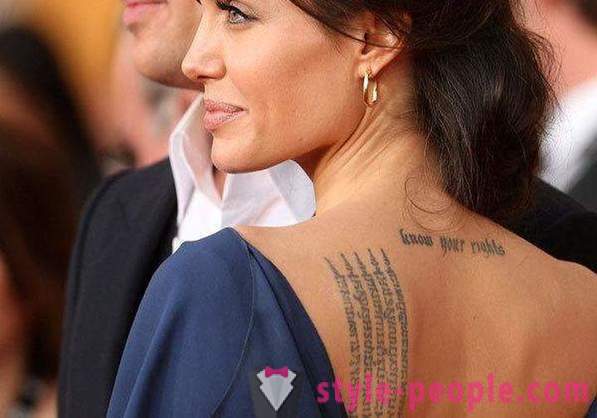 Hvězda tetování: Angelina Jolie