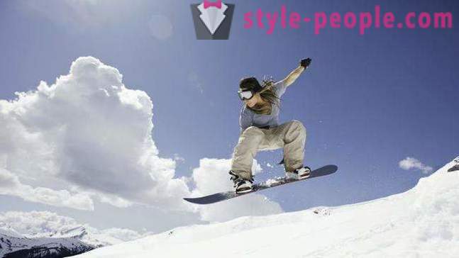 Snowboarding. lyžařského vybavení, jízda na snowboardu. Snowboardingu pro začátečníky
